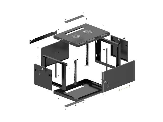 EAN 5901969447415 - Lanberg WF01-6604-00B armario rack 4U Bastidor de pared imagen 12