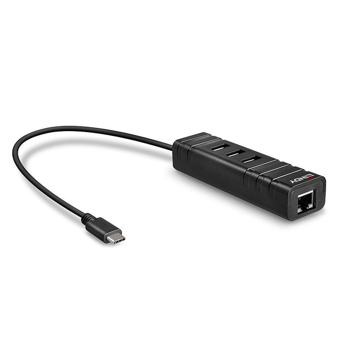 EAN 4002888432498 - Lindy 43249 hub de interfaz USB 3.2 Gen 1 (3.1 Gen 1) Type-C 5000 Mbit/s Negro imagen 1