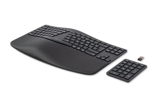 EAN 197192177549 - HP 960 Ergonomic Wireless Keyboard teclado Hogar RF Wireless + Bluetooth AZERTY Belga Negro imagen 2