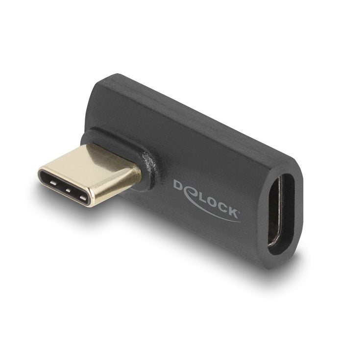Delock 60244 Usb Adaptador 40 Gbps Usb Type-C Pd 3.1 240 W Macho A Puerto Hembra Girado Sesgado Hacia La Izquierda Y Hacia La Derecha 8k 60 Hz