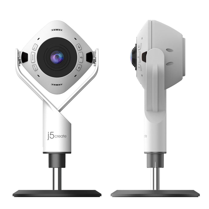 Cámara Web J5create Jvu368  De 360° Alimentada Por Ia Con Altavoz