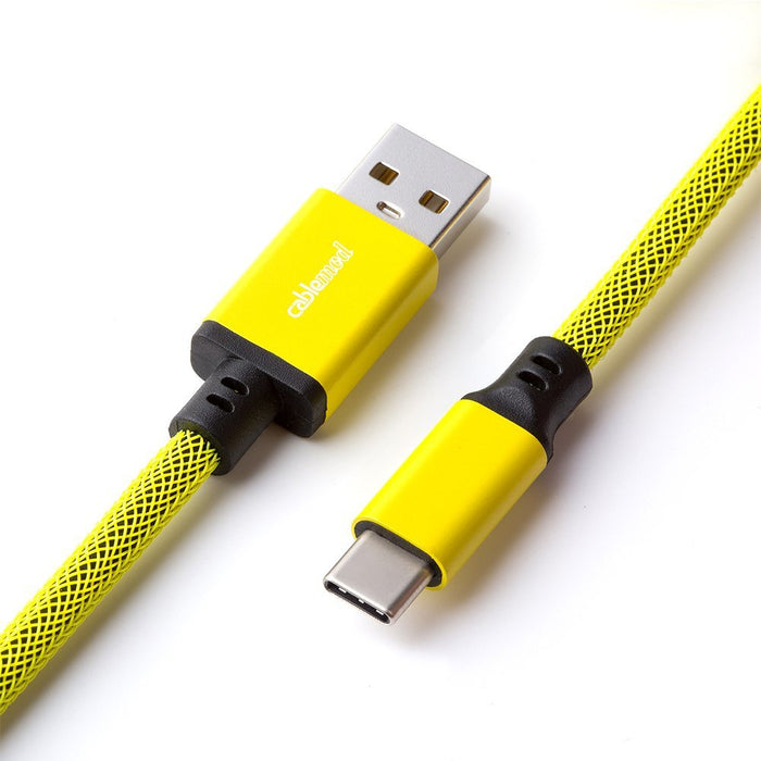 Cablemod Classic Coiled Keyboard Cable Usb-C A Usb Tipo A, Dominator Amarillo - 150cm