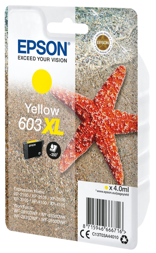 EAN 8715946666716 - Epson C13T03A44010 cartucho de tinta 1 pieza(s) Original Alto rendimiento (XL) Amarillo imagen 1