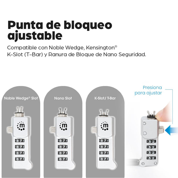 EAN 0766623440301 - Manhattan 440301 cable antirrobo imagen 9