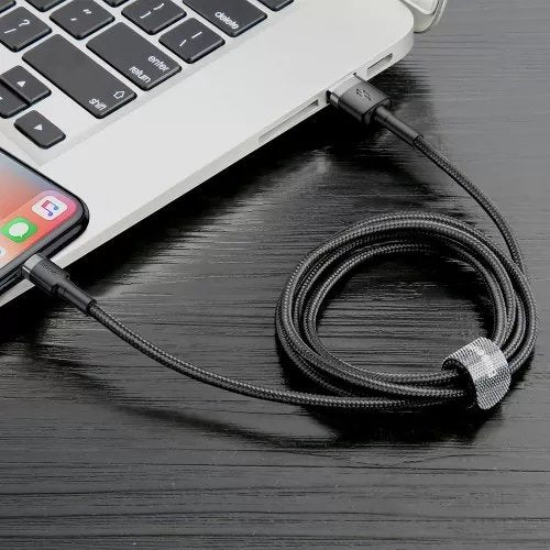 EAN 6953156275010 - Baseus CALKLF-CG1 cable de conector Lightning 2 m Gris, Negro imagen 6