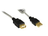 EAN 4014619093397 - Alcasa USB 2.0/USB 2.0, 5m cable USB USB A Negro, Transparente imagen 1