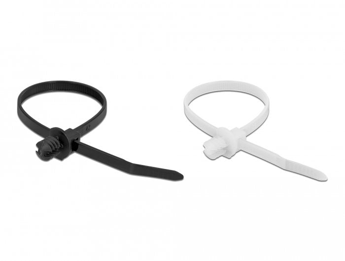 Delock Cablebinder Mit Lamellenfuss L 200 X B 4,8 Mm 100 Stück
