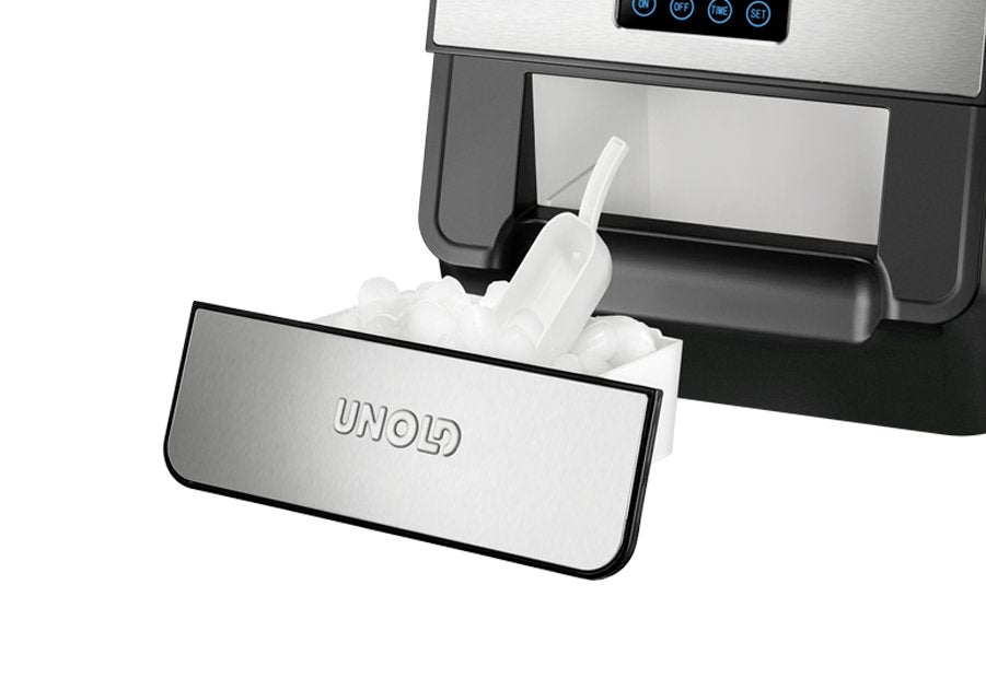 EAN 4011689489556 - Unold 48955 máquina de cubo de hielo Máquina para hacer cubitos de hielo portátil 150 W Negro, Acero inox imagen 2