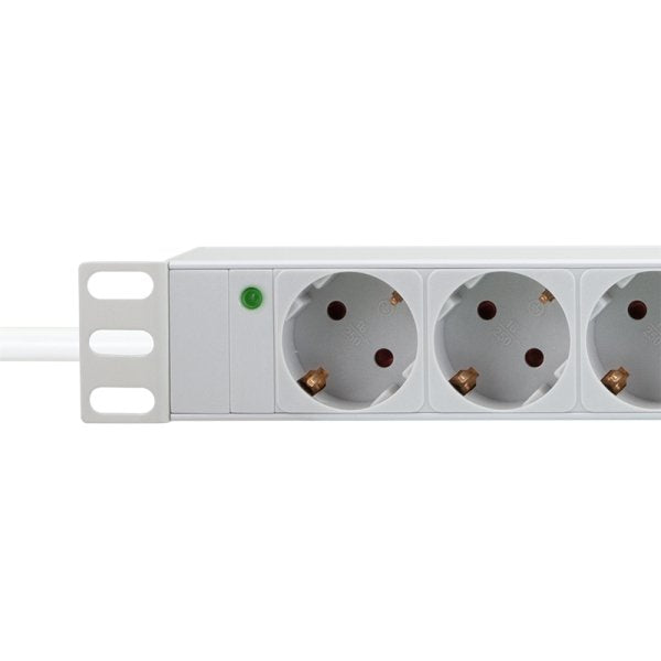 Regleta  9er De Enchufes 19" Pdu Logilink Gris Claro