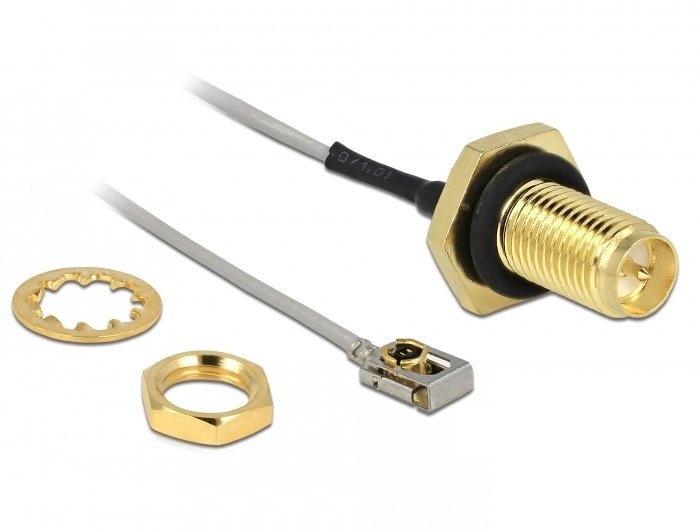 Delock 89930 Antena Cable Sma Mampara Hembra A I-Pex Inc., Mhf® I Lk Macho 1.13 20 Cm Longitud De Hilo 10 Mm