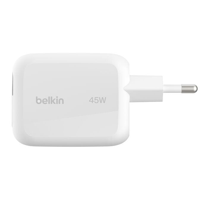 Belkin Boost Charge Pro 45w Dual Gan Retract.Cable Whi Wch023kqwh