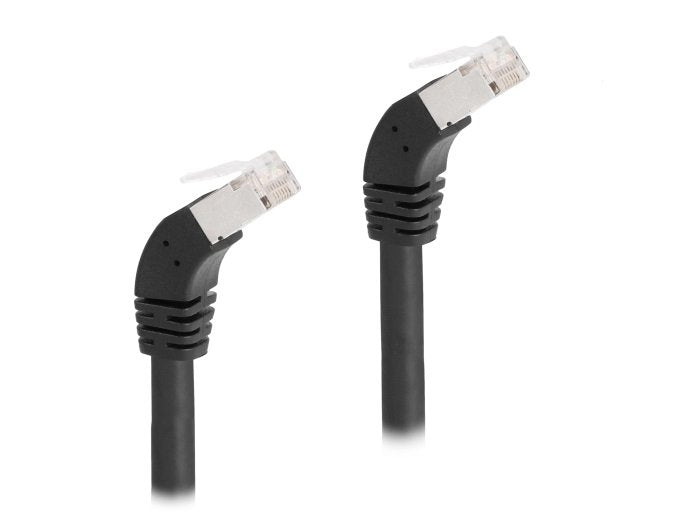 Delock 80275 Rj45 Cable De Red Cat.6a S/Ftp 45° Nach Unten Angular 1 M Negro