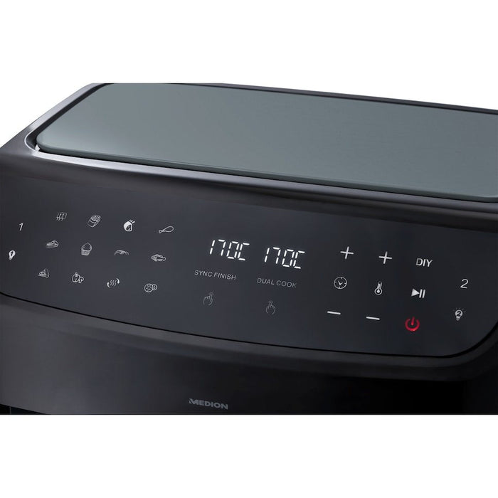 Freidora Medion Doppel Life P20 Md11760 Xxl (Negro, 2.600 Watt, 2 Körbe Je 4,35 Liter) 50077281