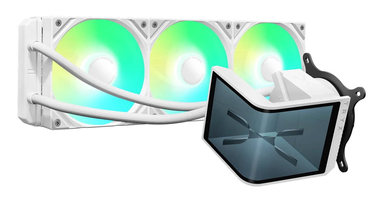 K Tryx Panorama Se Argb 360 Komplett-Wasserkühlung, 3d-Amoled-Display - 360mm, Weiss