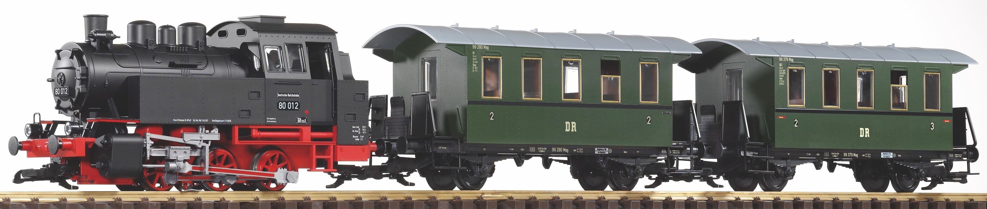 Piko 37125 G Start-Set Dampflok Br 80 Con 2 Personenwagen Der Dr