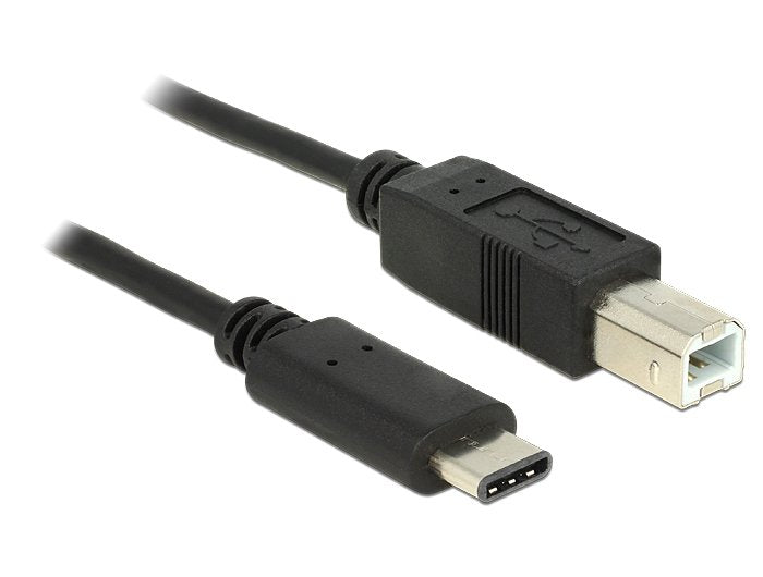 Delock Cable Usb Tipo-C 2.0 Macho > Usb 2.0 Typ-B Macho 0,5 M Negro