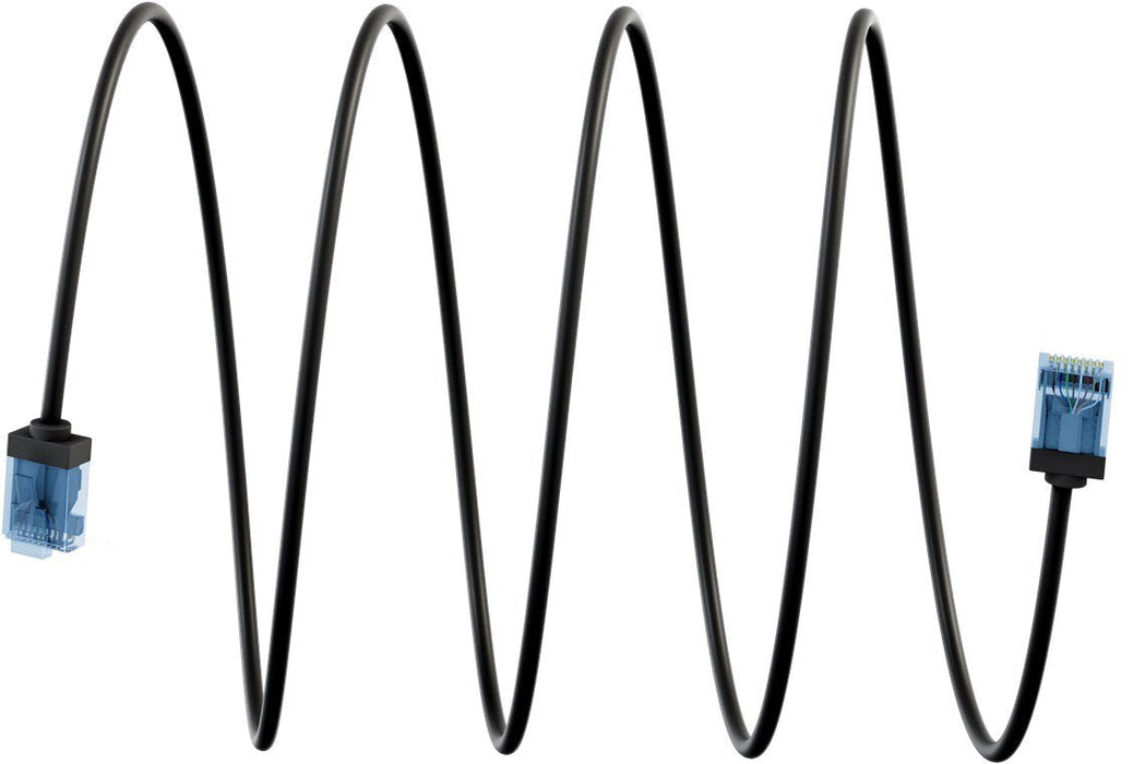 Latiguillo Cat 6a, U/Utp,  2.00 M, Negro, Lszh-Tpe  Slim Delgado Goobay