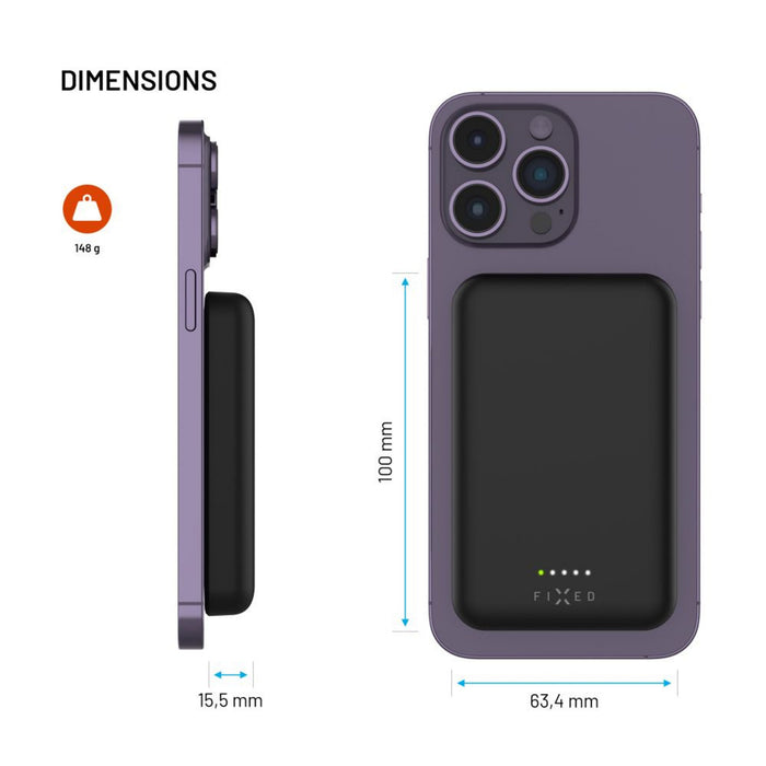 EAN 8591680151721 - FIXED FIXZENM2-10-BK batería externa Polímero de litio 10000 mAh Cargador inalámbrico Negro imagen 3