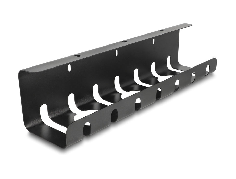 Delock 88031 Soporte De Cables Para Montaje Debajo De La Mesa Negro Juego De 2 Piezas