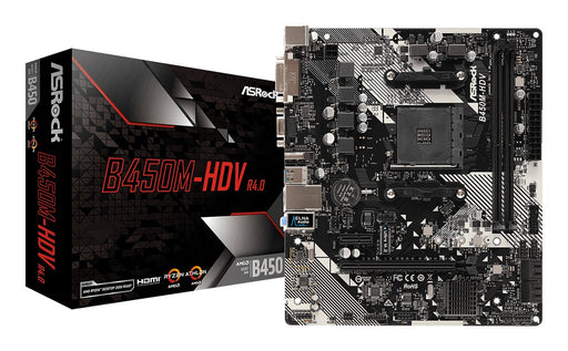 EAN 4717677337617 - Asrock B450M-HDV R4.0 AMD B450 Zócalo AM4 micro ATX imagen 1