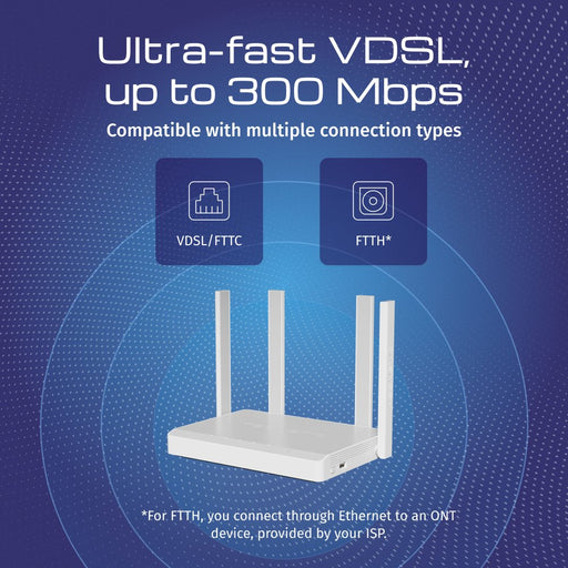 EAN 4897082921356 - Keenetic Hopper DSL (KN-3610) router inalámbrico Gigabit Ethernet Doble banda (2,4 GHz / 5 GHz) Gris, Bla imagen 2