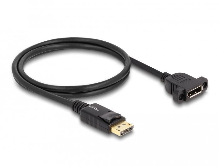 Delock Cable Displayport 1.4 8k 30 Hz Macho A Hembra 1m Negro