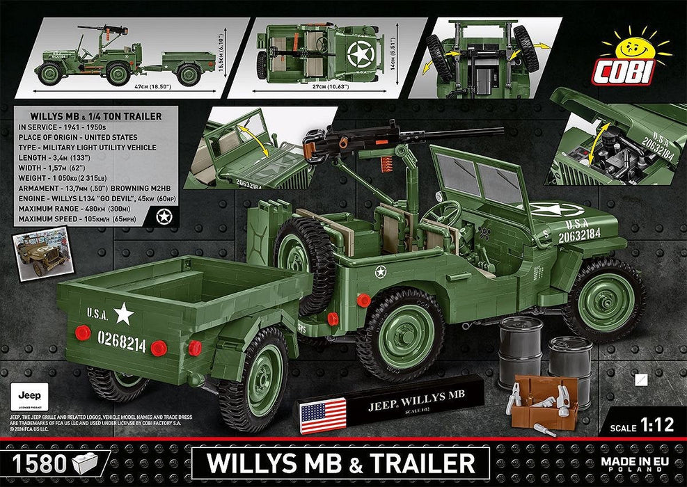 Cobi Willys Mb & Trailer Executive Edition Cobi-2804