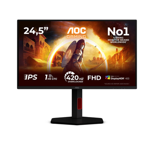 EAN 4038986143103 - AOC G4 25G4KUR pantalla para PC 62,2 cm (24.5") 1920 x 1080 Pixeles Full HD LED Negro, Rojo imagen 1