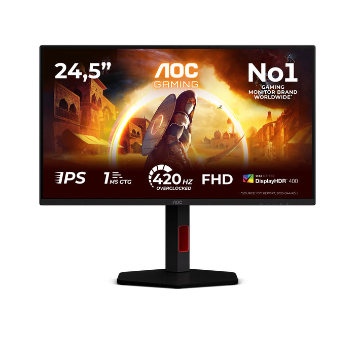 EAN 4038986143103 - AOC G4 25G4KUR pantalla para PC 62,2 cm (24.5") 1920 x 1080 Pixeles Full HD LED Negro, Rojo imagen 1