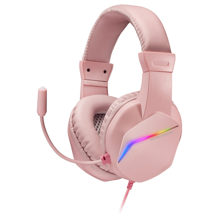 Auriculares Gaming Con Micrófono Mars Gaming Mh122 Jack 3.5 Rosas