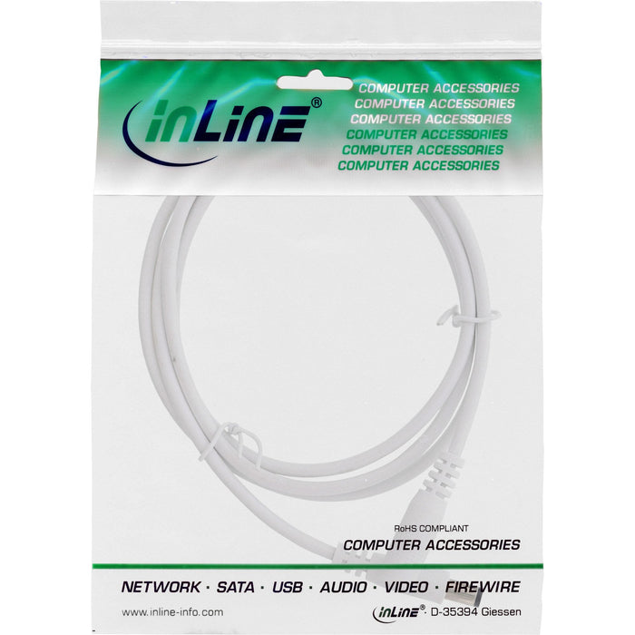 Cable De Extensión De Cc Inline, Enchufe De Cc Macho/Hembra 5,5x2,1 Mm, Blanco, 5 M