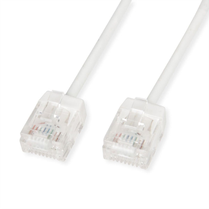 Roline Utp Datacenter Cable De Red Cat.6a (Class Ea), Lsoh, Slim, Extra Kurzer Stecker, Wei, 1,5 M