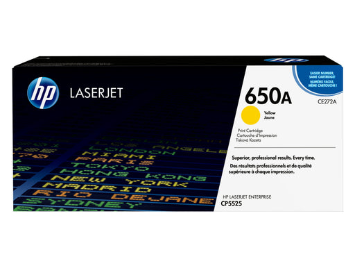 EAN 0884962161180 - HP 650A Yellow Original LaserJet Toner Cartridge cartucho de tóner 1 pieza(s) imagen 1