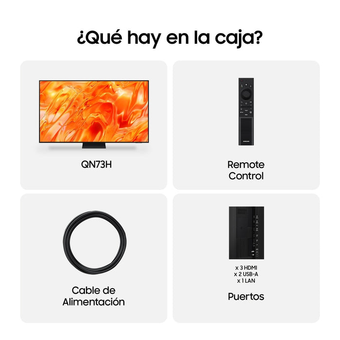 Tv Samsung Qn73h 55 Pulgadas Neo Qled 4k Tizen Negro