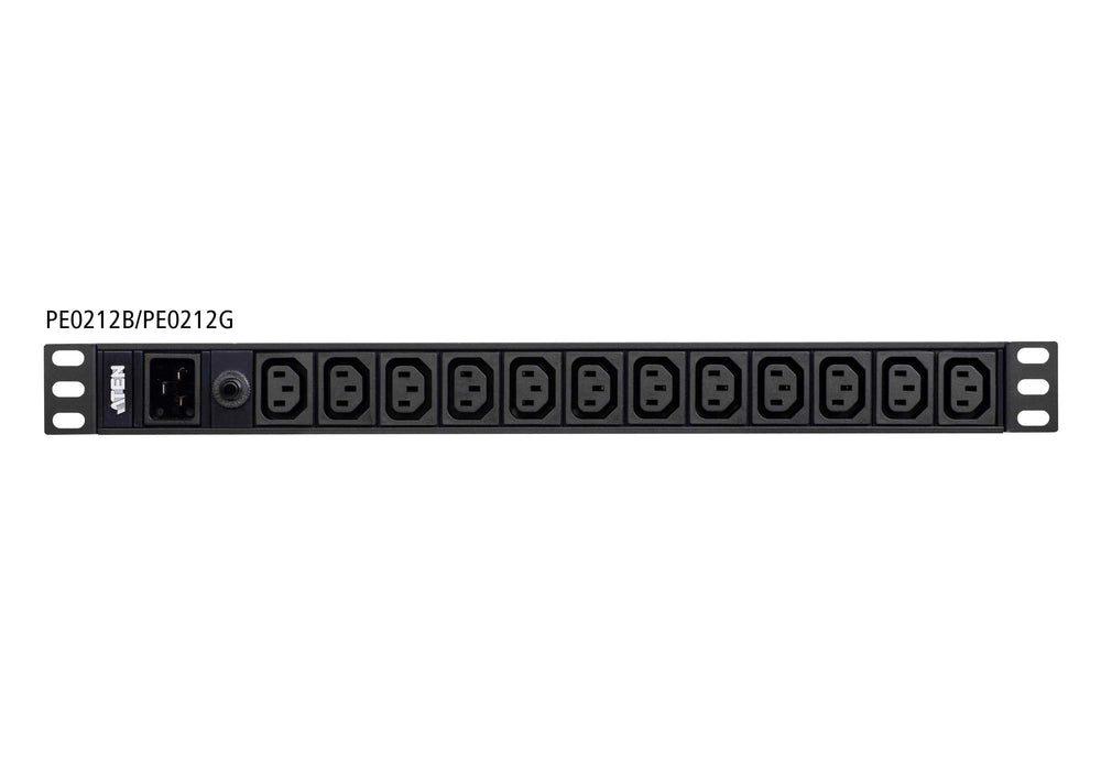 EAN 4719264647215 - ATEN PE0212G unidad de distribución de energía (PDU) 12 salidas AC 1U Negro imagen 2