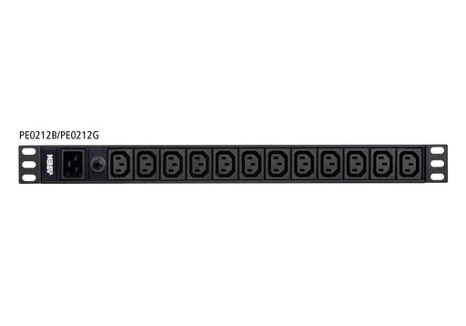 EAN 4719264647215 - ATEN PE0212G unidad de distribución de energía (PDU) 12 salidas AC 1U Negro imagen 2