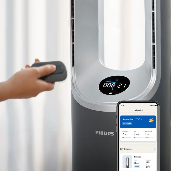 EAN 8720389019418 - Philips AMF870/15 purificador de aire 70 m² 46 dB 2200 W Plata, Gris imagen 8