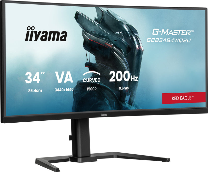 86,0cm 34" (3440x1440) Iiyama G-Master Gcb3484wqsu-B2 21:9 Uwqhd Va 0,6ms 200hz Hdmi Displayport Usb Vesa Speaker Hdr Black
