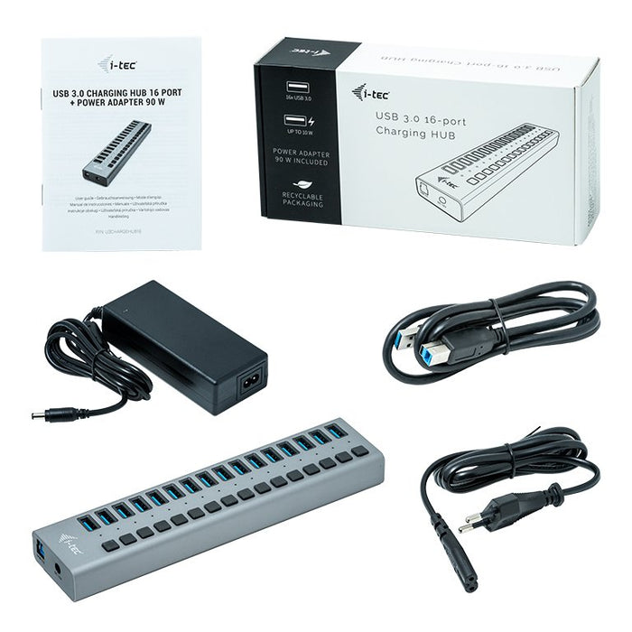 EAN 8595611702969 - i-tec U3CHARGEHUB16 cargador de dispositivo móvil Universal Gris Corriente alterna Interior imagen 5