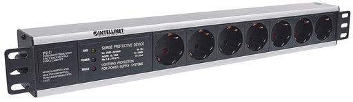 EAN 0766623714006 - Intellinet 714006 unidad de distribución de energía (PDU) 7 salidas AC 1.5U Negro imagen 2