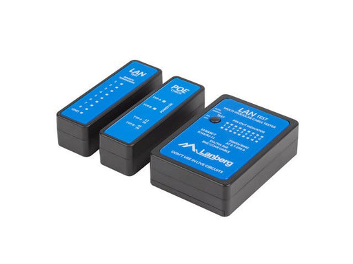 EAN 5901969421590 - Lanberg NT-0404 comprobador de cables de red Comprobador de alimentación PoE Negro, Azul imagen 1