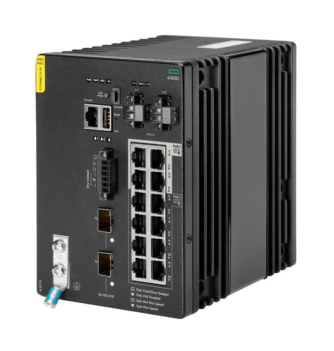 Hpe Aruba 4100i Switch 12g 8 Port Class 4 Poe And 4 Port Class 6 Poe 2 Sfp+ Layer 2 Web Gui Cli Netedit Rest Apis