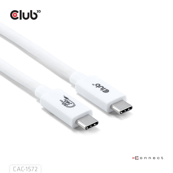 EAN 8719214473273 - CLUB3D CAC-1572 cable USB USB4 Gen 2x2 1,2 m USB C Blanco imagen 6