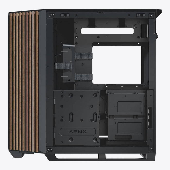 EAN 4711099479559 - APNX V1-W-BK-v1 Midi Tower Negro, Madera imagen 8