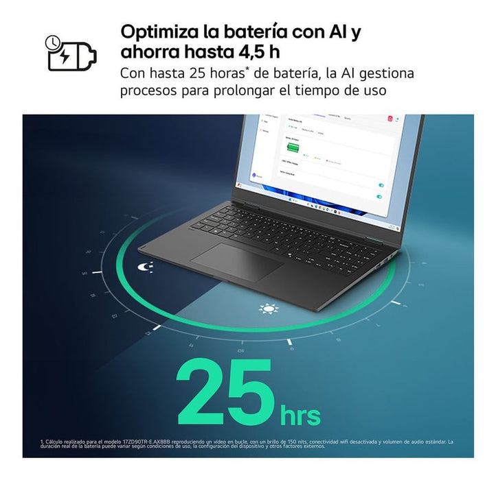 EAN 8806096576816 - LG Gram Pro 17Z90TR Intel Core Ultra 7 255H Portátil 43,2 cm (17") WQXGA 32 GB LPDDR5x-SDRAM 1 TB SSD NVI imagen 3