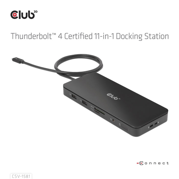 EAN 8719214472603 - CLUB3D CSV-1581 base para portátil y replicador de puertos Thunderbolt 4 Negro imagen 15