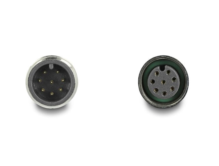 Delock 80404 Cable M12 Codificado A 8 Pin Macho A Hembra Pur (Tpu) 5 M