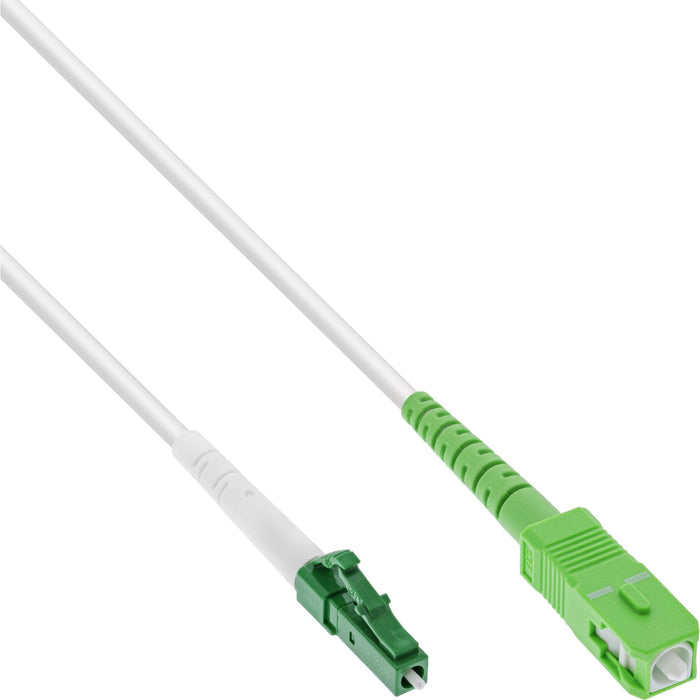 Cable Simplex De Fibra Óptica Inline, Ftth, Lc/Apc 8° A Sc/Apc 8°, 9/125?M, Os2, 0,5m