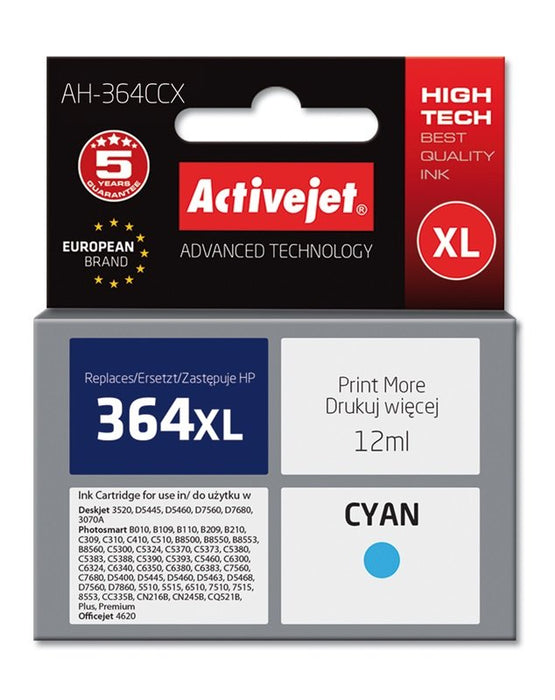 EAN 5901452157012 - Activejet AH-364CCX cartucho de tinta 1 pieza(s) Compatible Alto rendimiento (XL) Cian imagen 2