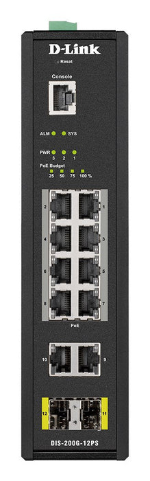 Switch Gestionado D-Link Dis-200g-12ps 12 Puertos Gigabit 10 100 1000 Sfp Poe